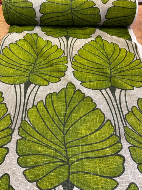 vintage stof groen blad