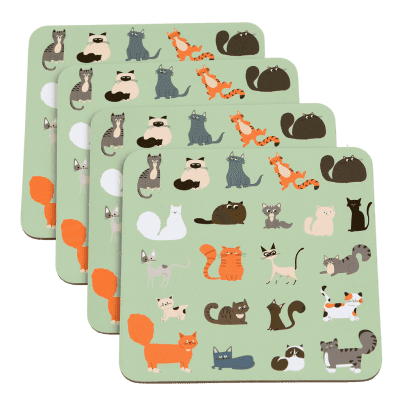 onderzetters voor glazen poezen