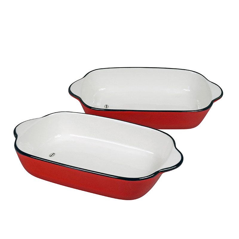 ovenschaal retro 2 stuks 500 ml