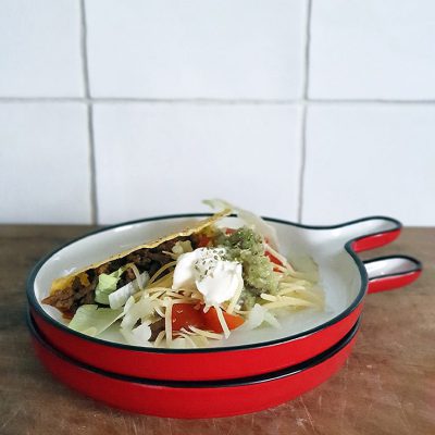 serveerschalen 2 stuks retro