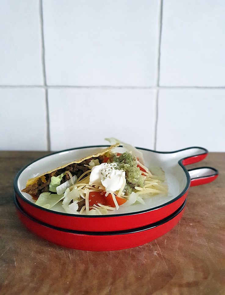 serveerschalen 2 stuks retro