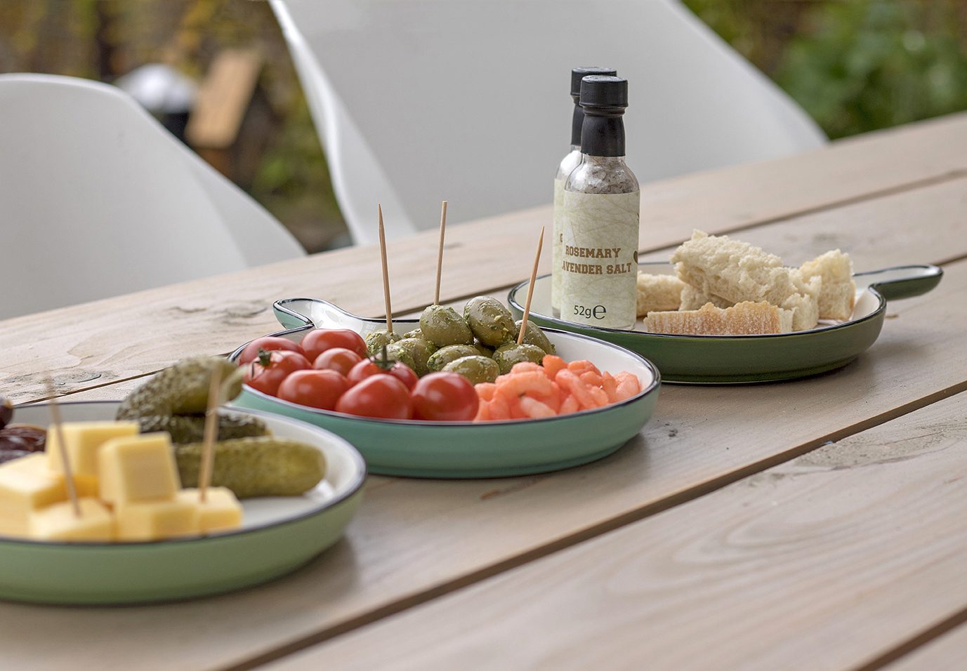 serveerschalen 2 stuks retro