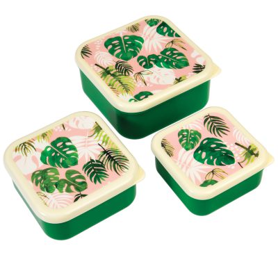 set van 3 snackdoosjes tropical
