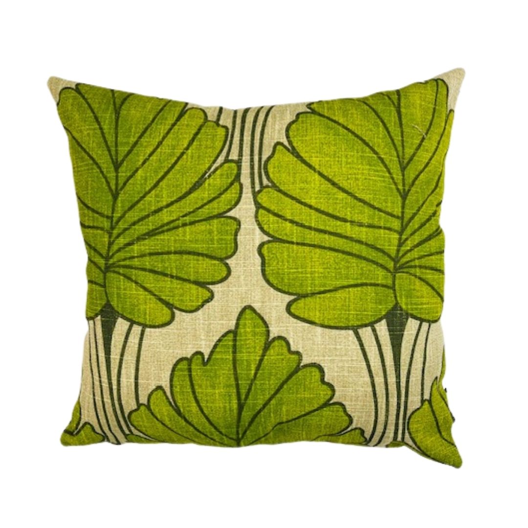 handgemaakt kussen vintage stof groen