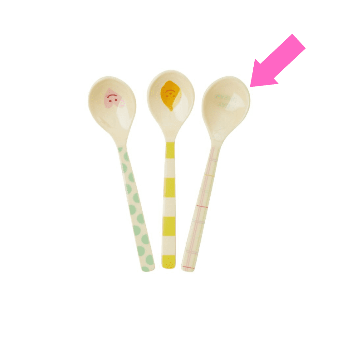 kleine melamine lepel checks