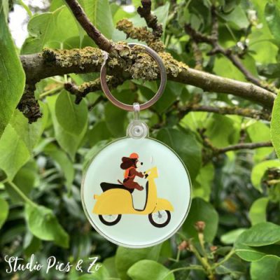sleutelhanger retro scooter