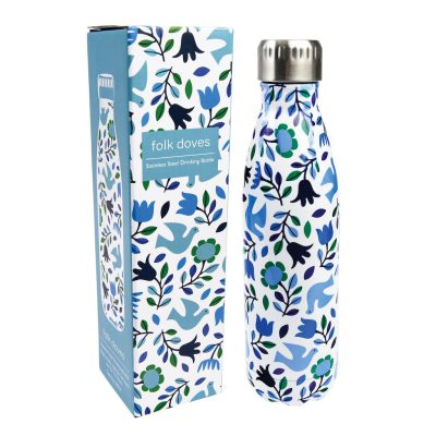 thermosfles rvs folk duiven blauw 7