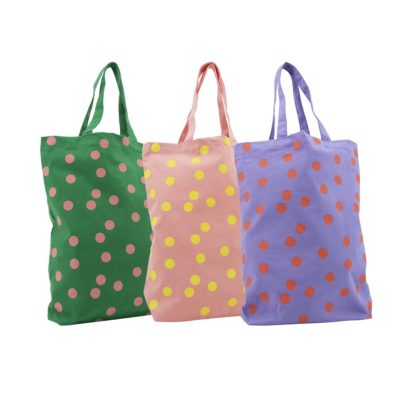 shopper 100% katoen met stippen