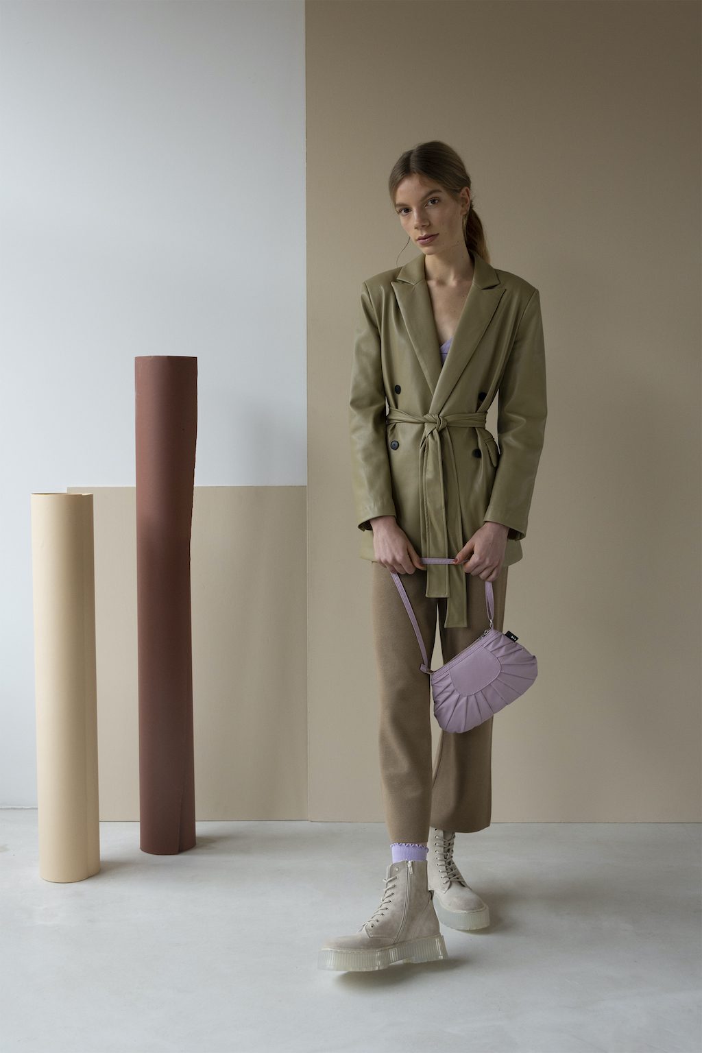 schoudertasje retro lila