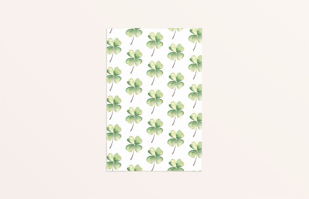 ansichtkaart geluk klavertjes