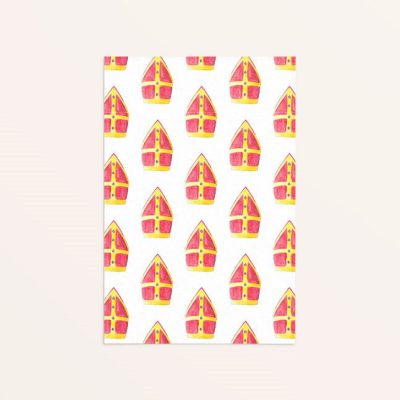 ansichtkaart mijters sinterklaas