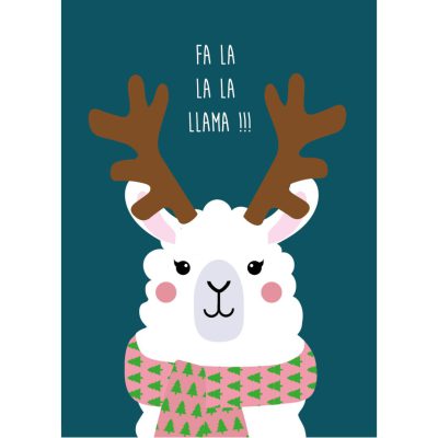 kaart winter lama