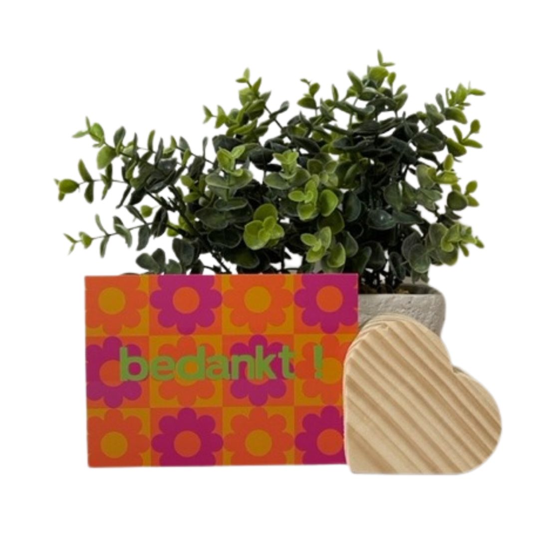 houten kaartenhouder