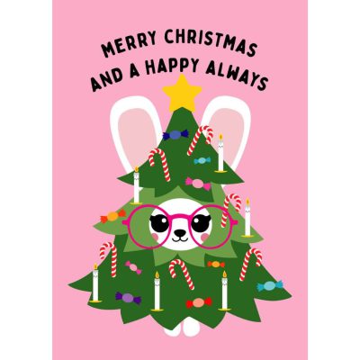 kerstkaart met kerstboom