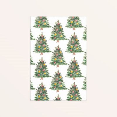 wenskaart met kerstbomen