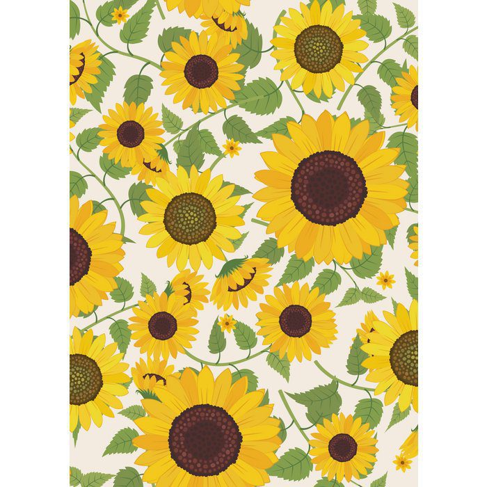 kaart met zonnenbloem