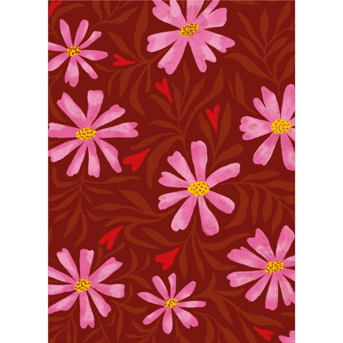 ansichtkaart met bloemen