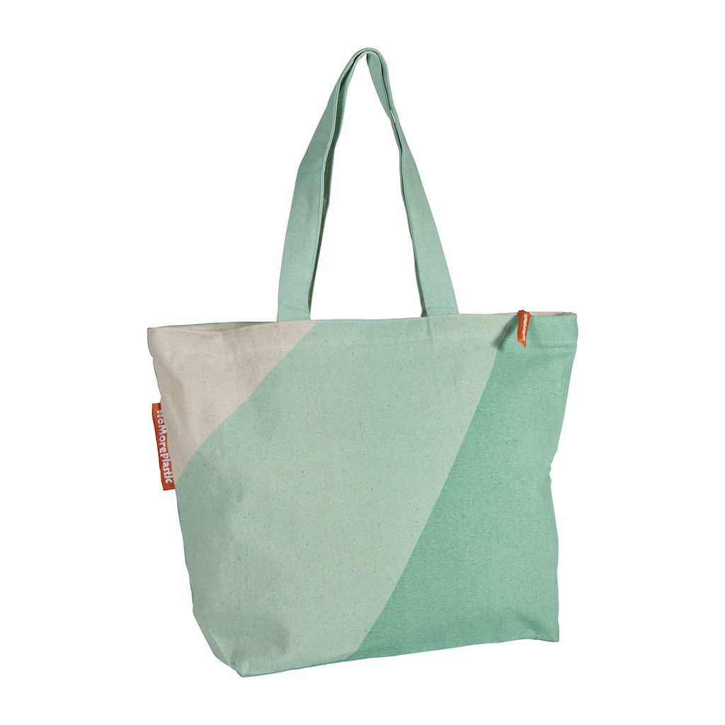 gerecyclede boodschappentas met rits