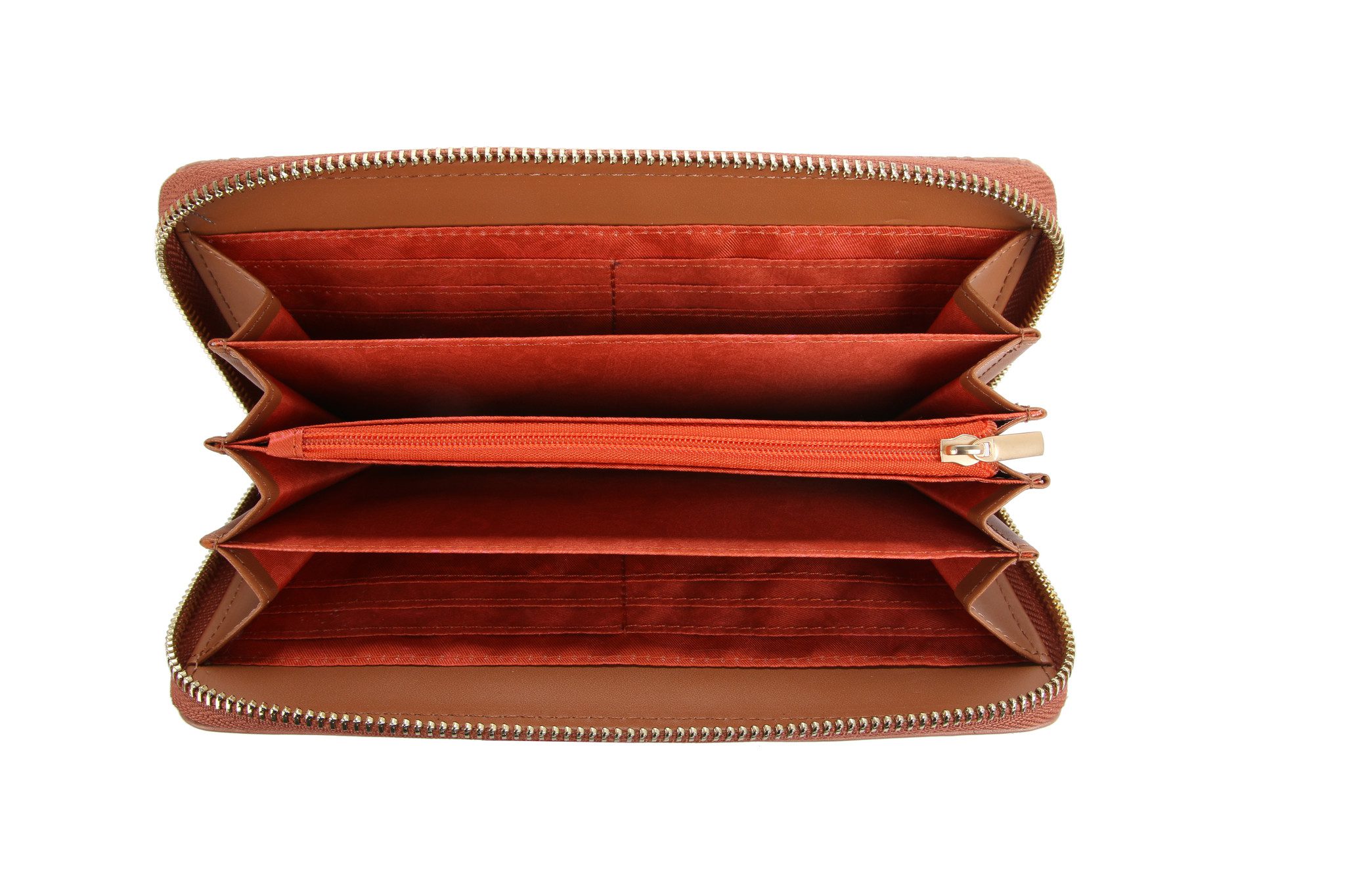 grote dames portemonnee lichtbruin retro