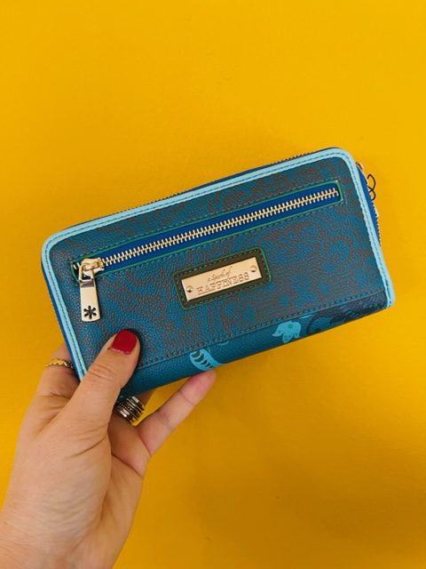 ruime dames portemonnee blauw