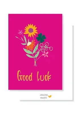 geluk wensen ansichtkaart