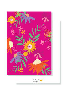 ansichtkaart met bloemen