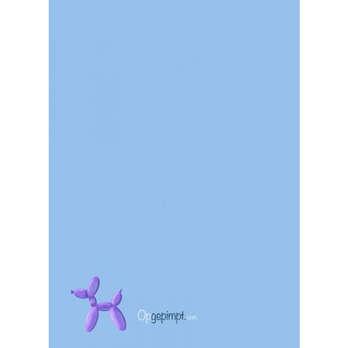 kaartje ballonnen hond
