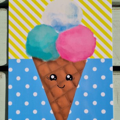 kaartje met schepijsje