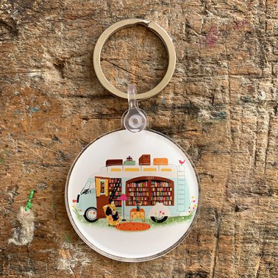 sleutelhanger retro met sleutelring