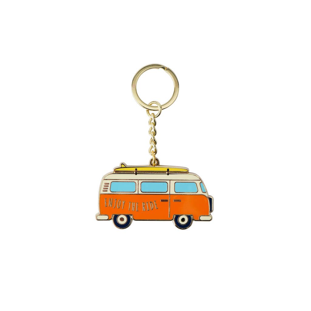 sleutelhanger camper oranje