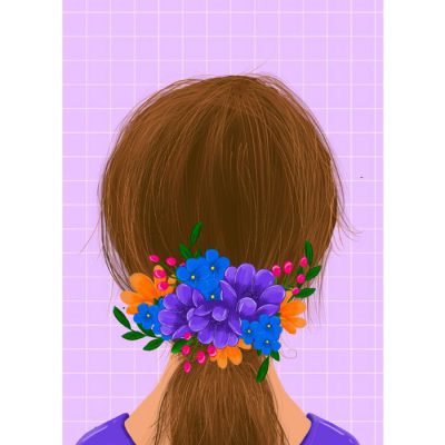 ansichtkaart kleurrijk retro