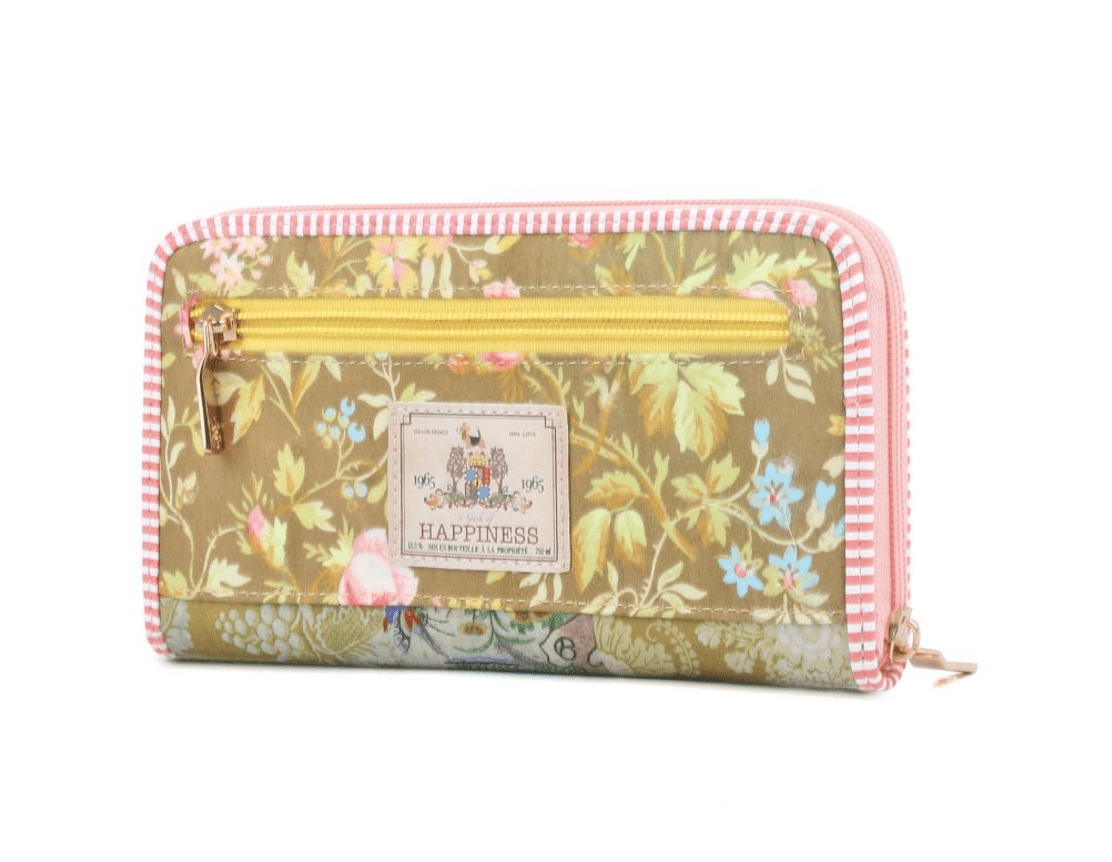 damesportemonnee bloemen