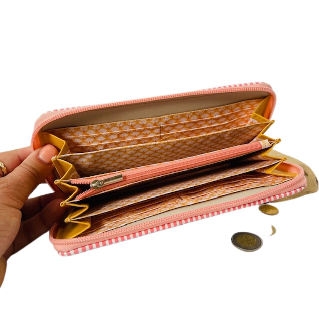 dames portemonnee retro met bloemen