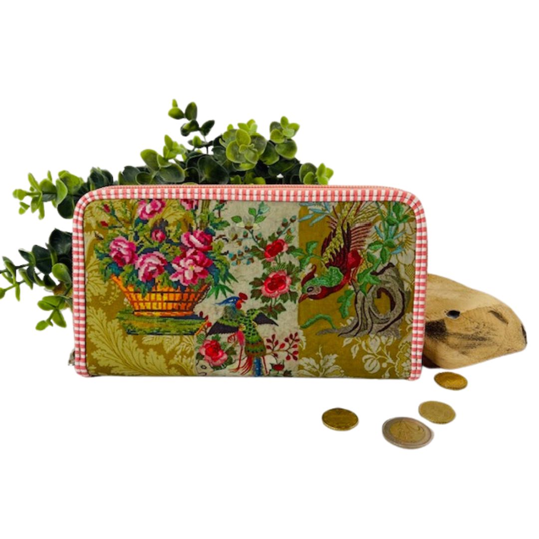dames portemonnee retro met bloemen