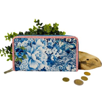 grote portemonnee voor dames blauw
