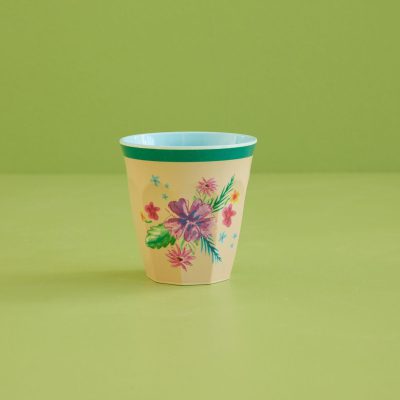 melamine cup met bloemen medium