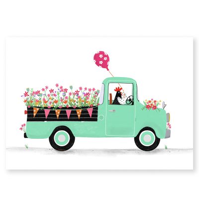 ansichtkaart met bloemen