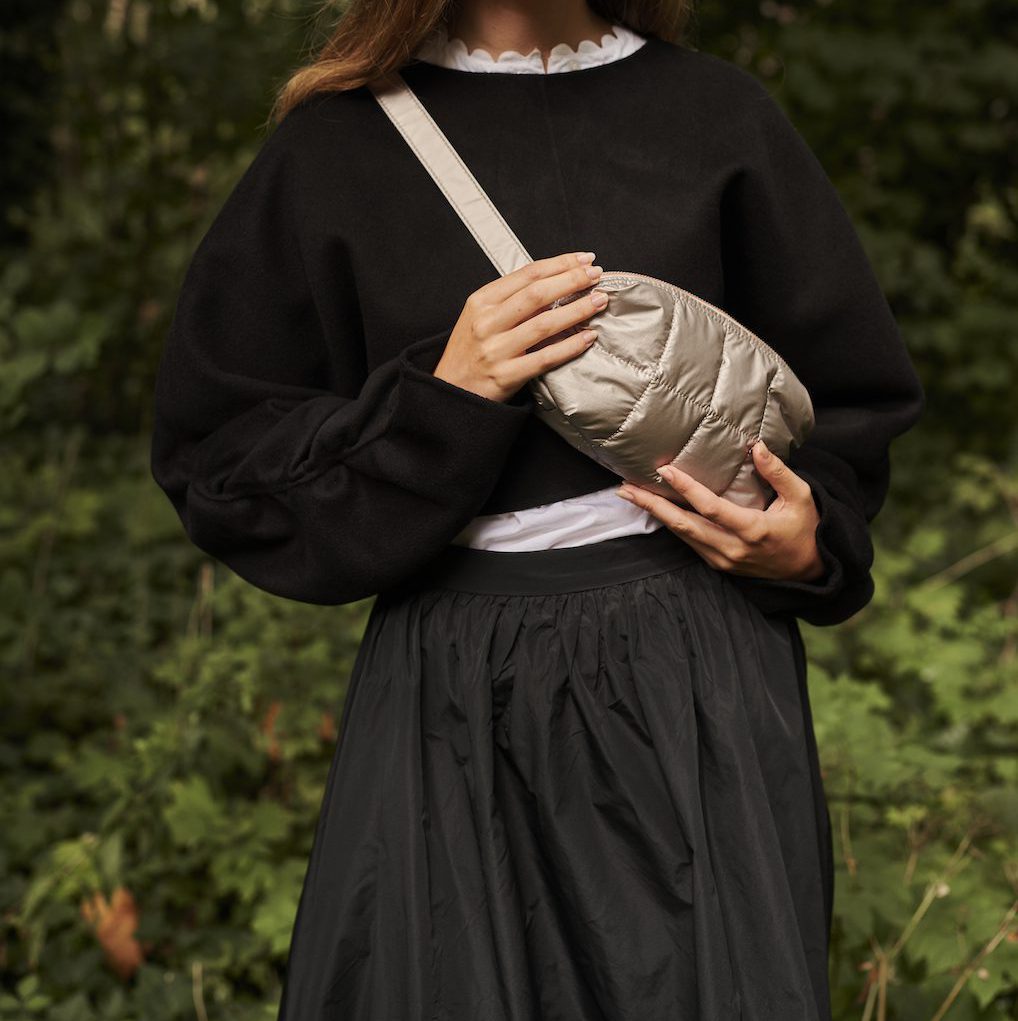 heuptasje glitter goud zandkleur