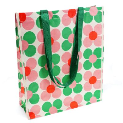 boodschappentas madelief groen roze