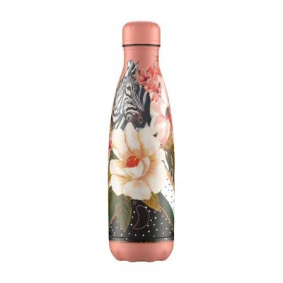 chilly's bottle met zebra en bloemen