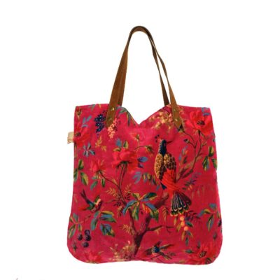 shopper fluweel roze