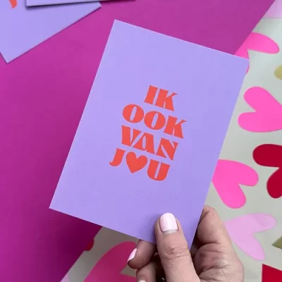ansichtkaart hou van jou