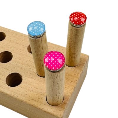 kaarthouder hout met magneet stipjes