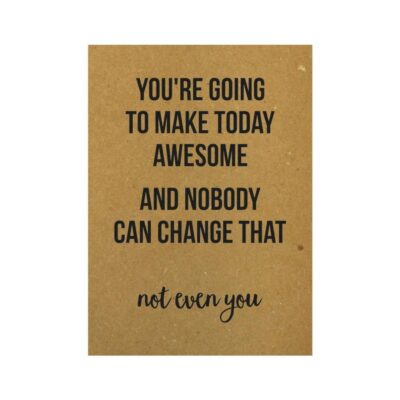 quote kaart awesome day