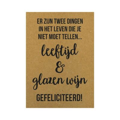 ansichtkaart met grappige quote Gefeliciteerd