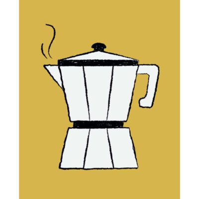 interieur poster geel koffie