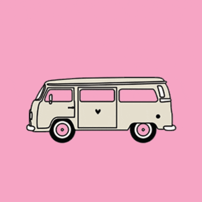 tegeltje met retro camper busje