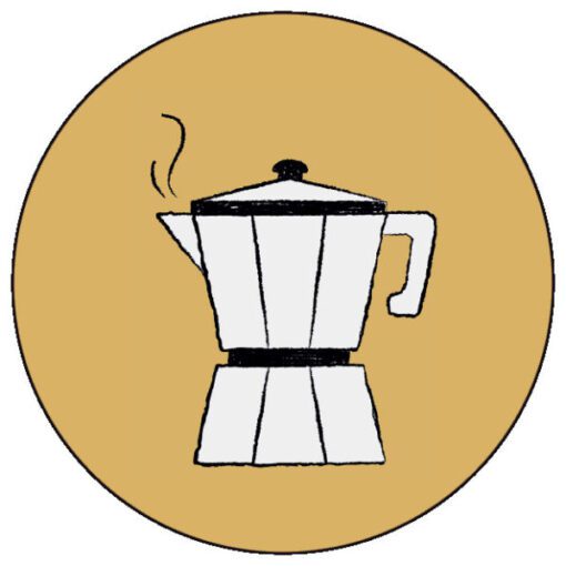 onderzetter koffiepot rond