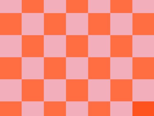 placemat blokjes oranje roze