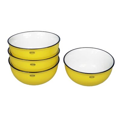 retro serveer schaaltje keramiek geel